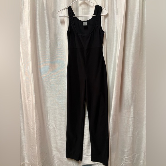 NIKE Dry-Fit Black Sleeveless Flared Leg Jumpsuit X-Small - Picture 2 of 8